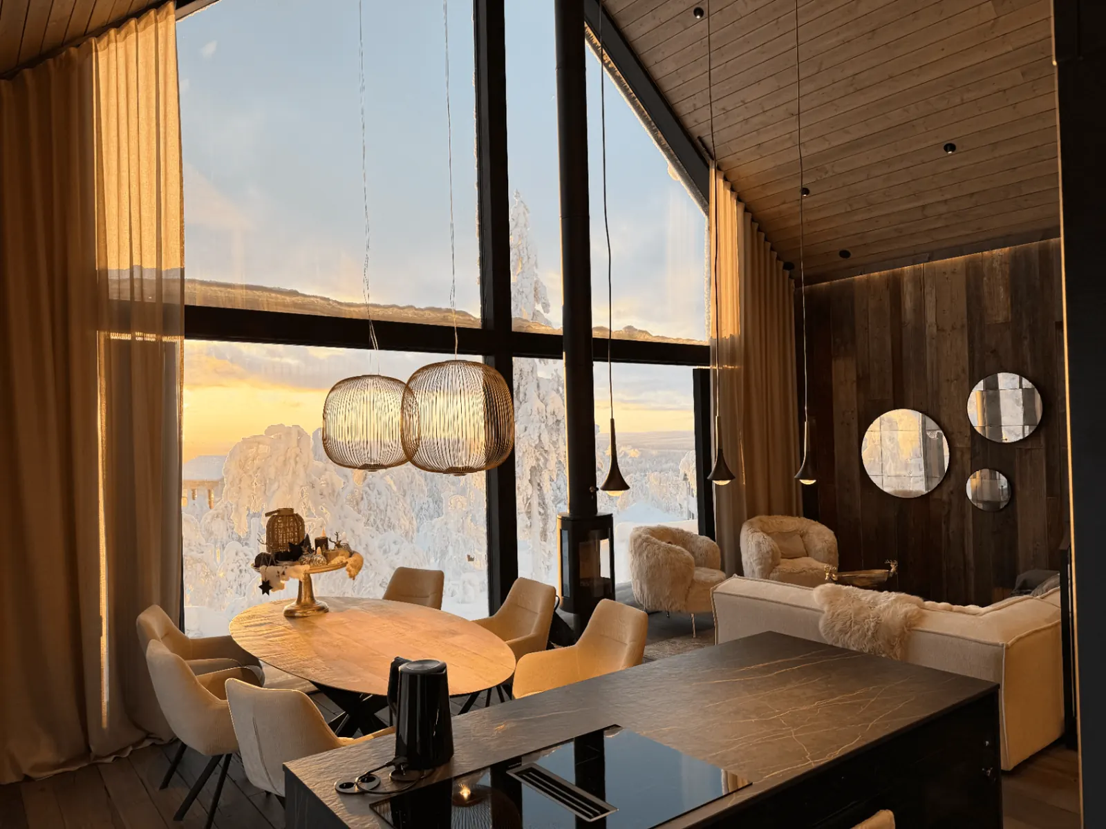 Grand Hideaway featured interior view — Aura Arctic Chalets, Finnish Lapland